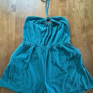 Teal Women's Halter Romper